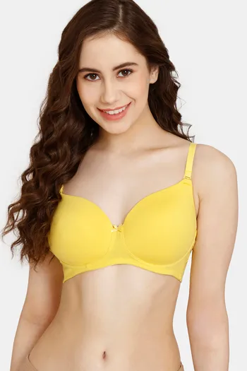 Buy Rosaline Padded Non Wired 3/4th Coverage T-Shirt Bra - Aspen Gold
